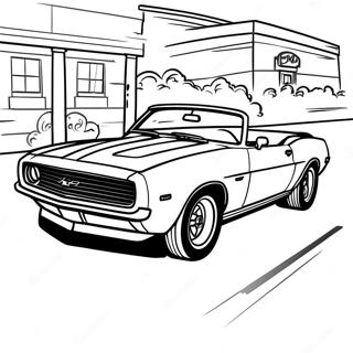 Kolorowanka Camaro Kabriolet W Ruchu 78688 21034