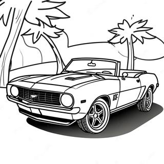 Kolorowanka Camaro Kabriolet W Ruchu 78688 21036