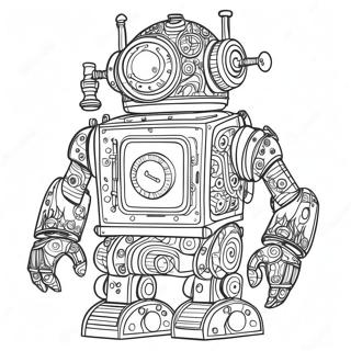 Szczegolowy Steampunkowy Robot Kolorowanka 79875-21945