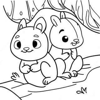 Kolorowanka Z Uroczymi Hibernujacymi Wiewiorkami 80262-22248