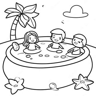 Dzieci Bawiace Sie W Basenie Kolorowanka 80517 22444