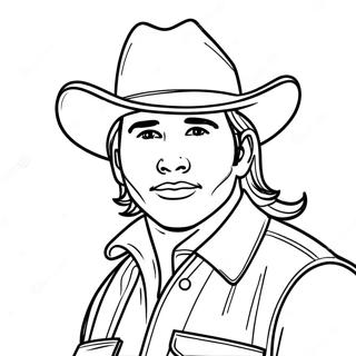 Kolorowanka Z Morganem Wallenem W Kapeluszu Kowbojskim 80748-22625