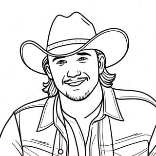 Kolorowanka Z Morganem Wallenem W Kapeluszu Kowbojskim 80748-22628