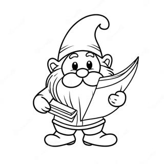 Kolorowanka Urokliwego Gnomka Walentynkowego Z Listem Milosnym 81083-22890