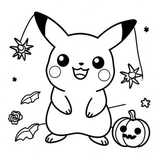 Strona Do Kolorowania Z Pikachu Na Halloween 81414-23136