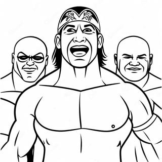 Kolorowanka Z Zawodnikami Wwe Swietujacymi Zwyciestwo 81598-23292