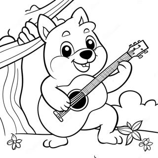 Kolorowanka Branch Grajacy Na Gitarze 81777-23421