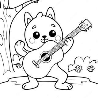 Kolorowanka Branch Grajacy Na Gitarze 81777-23422