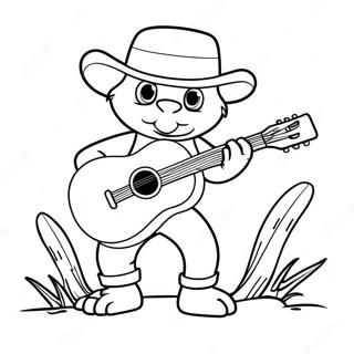 Kolorowanka Branch Grajacy Na Gitarze 81777-23423