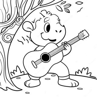 Kolorowanka Branch Grajacy Na Gitarze 81777-23424