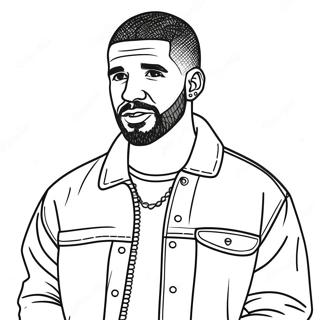 Kolorowanka Z Drakeem W Kolorowej Kurtce 82447 23977