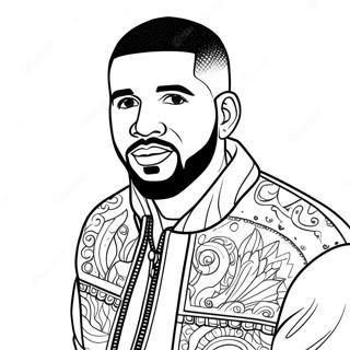 Kolorowanka Z Drakeem W Kolorowej Kurtce 82447 23978