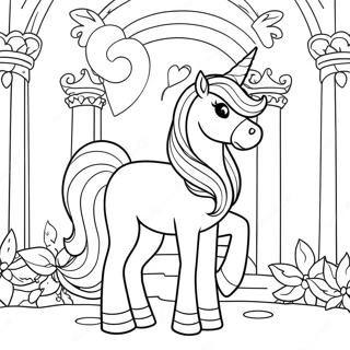 Kolorowanka Z Majestatyczna Ksiezniczka Jednorozca W Zamku 82883 24311