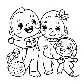 Rodzina Cocomelon Spiewajaca Razem W Kolorowance 8290-2788