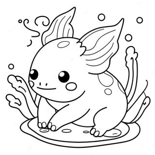 Kolorowanka Axolotla Squishmallow W Stylu Zabawnym 82910 24336