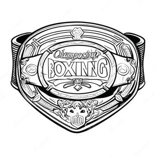 Kolorowanka Mistrzowskiego Pasa Bokserskiego 84138-25293