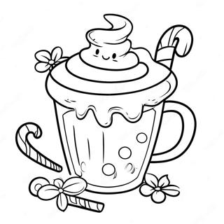 Kolorowanka Z Fantazyjna Goraca Czekolada I Laskami Cukrowymi 84368-25477