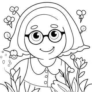 Kolorowanka Urocza Babcia Z Kwiatami 84547-25611