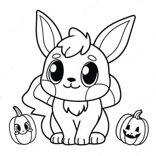 Kolorowanka Urocze Eevee Z Dyniami 84932-25920