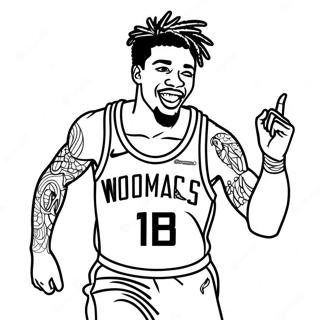 Ja Morant Swietujacy Kolorowanka 85213 26221