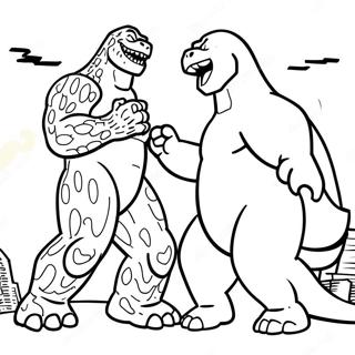 Godzilla Kontra Kong Kolorowanki