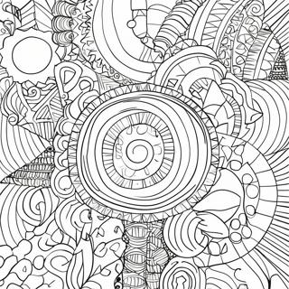 Kolorowanka Z Duzymi Geometrycznymi Okregami 85545-26476