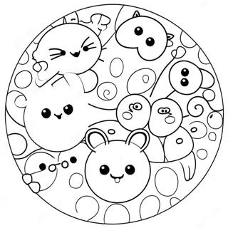 Kolorowanka Z Uroczymi Zwierzecymi Twarzami W Okregach 85546 26477