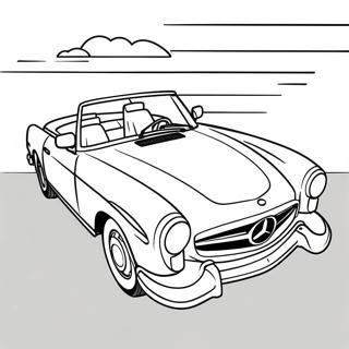 Kolorowanka Z Eleganckim Kabrioletem Mercedes 85881-26738