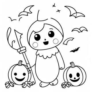 Halloween Kawaii Kolorowanki