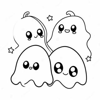 Urocze Kawaii Duchy Halloween Kolorowanka 86749 27415
