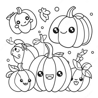 Urocze Kawaii Dynie Kolorowanka 86750 27417