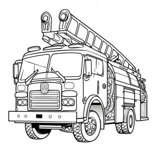 Kolorowanka Z Duza Czerwona Strazacka Ciezarowka 86854-27505