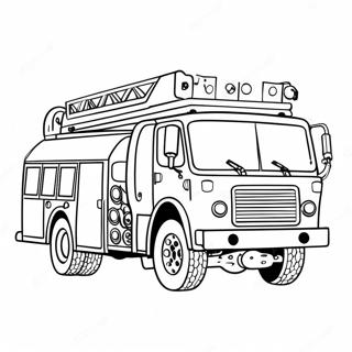 Kolorowanka Z Duza Czerwona Strazacka Ciezarowka 86854-27506