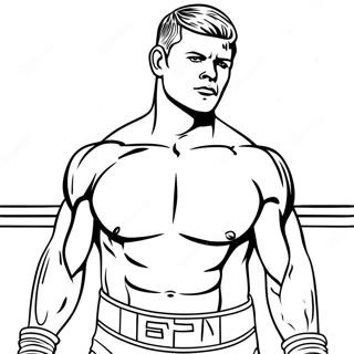 Kolorowanka Codyego Rhodesa W Pozie Zapasniczej 88288 28789