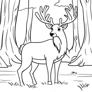 Wspanialy Renifer W Lesie Kolorowanka 88470 28929