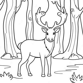 Wspanialy Renifer W Lesie Kolorowanka 88470 28932