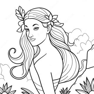 Mitologiczna Bogini W Naturze Strona Do Kolorowania 89292-29560