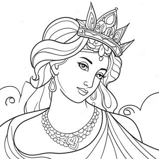 Elegancka Bogini Milosci Strona Do Kolorowania 89295-29571