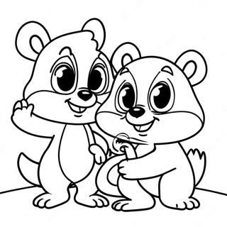 Kolorowanka Chip I Dale W Zabawnej Przygodzie 89523-29738