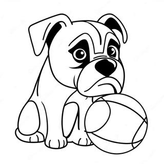 Pies Boxer Z Pilka Kolorowanka 89707 29891