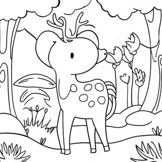 Kolorowanka Z Akwarela Fantazyjne Lesne Zwierzeta 90067 30165