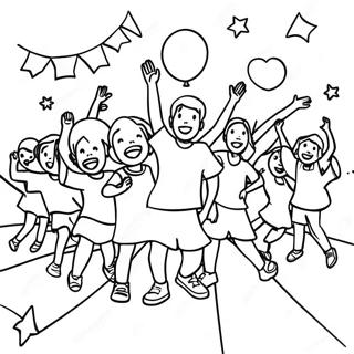 Kolorowanka Kolorowa Impreza Z Okazji Konca Szkoly 90197-30267