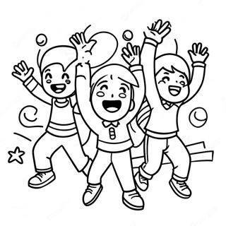 Kolorowanka Podekscytowane Dzieci Koniec Szkoly 90198-30270