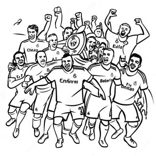 Kolorowanka Swietowania Druzyny Realu Madryt 90816-30745