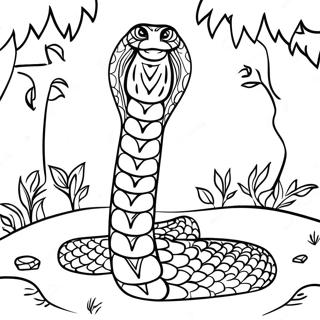 Kolorowanka Z Krolewska Kobra Owinieta Wokol Drzewa 91072 30946
