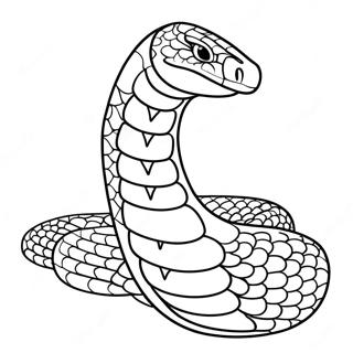 Kolorowanka Z Grozna Krolewska Kobra Gotowa Do Ataku 91073 30949