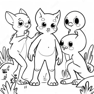 Kolorowanka Z Tajemniczymi Stworzeniami Garten Of Banban 5 91176 31093