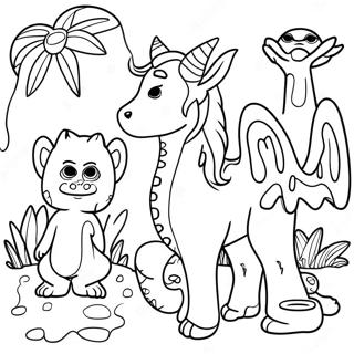 Kolorowanka Z Tajemniczymi Stworzeniami Garten Of Banban 5 91176 31095