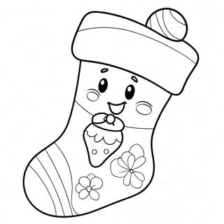 Kolorowanka Uroczej Skarpety Bozonarodzeniowej 91432 31290