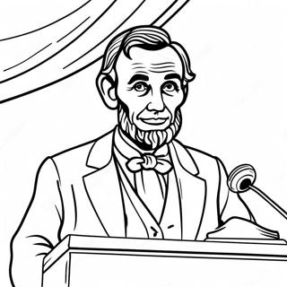 Abraham Lincoln Wyglaszajacy Przemowienie Kolorowanka 92045-31777